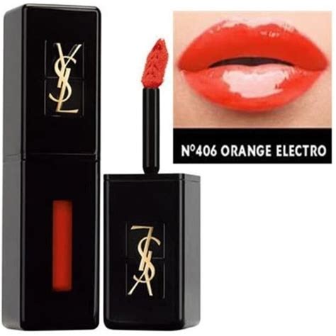 ysl 406 tint|YSL Orange Electro (406) Vinyl Cream Lip Stain Review.